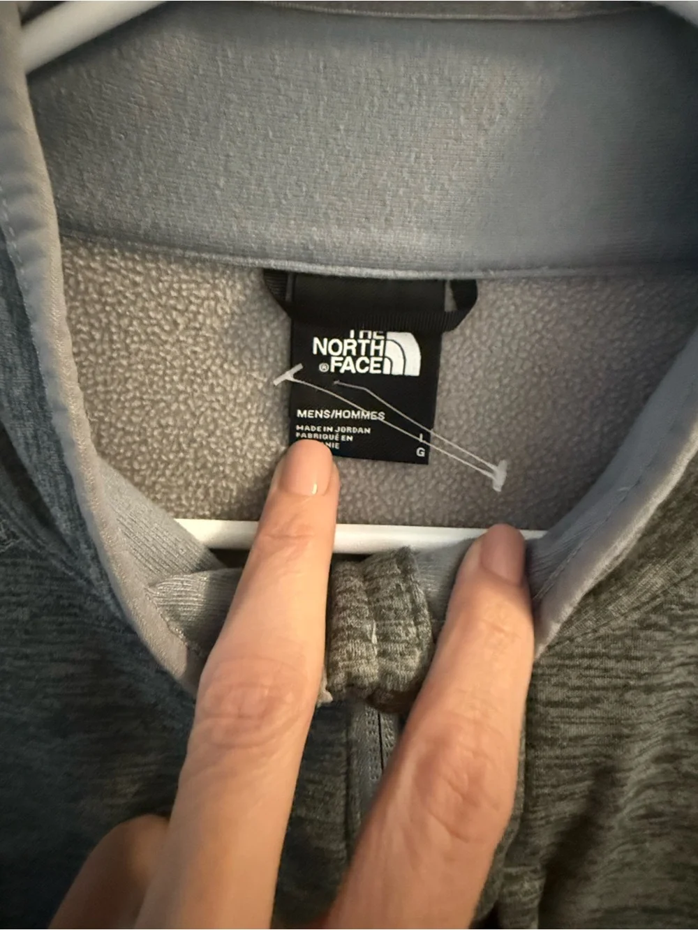 The North Face Men's Light Gray Full-Zip Sweater Jacket